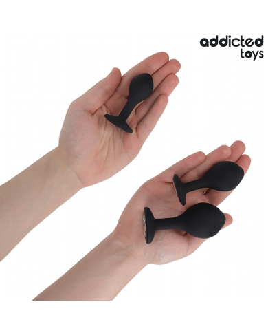 ADDICTED TOYS SET DE 3 PLUG SILICONA ANAL CON JOYA ADDICTED TOYS SET DE 3 PLUG SILICONA ANAL CON JOYA