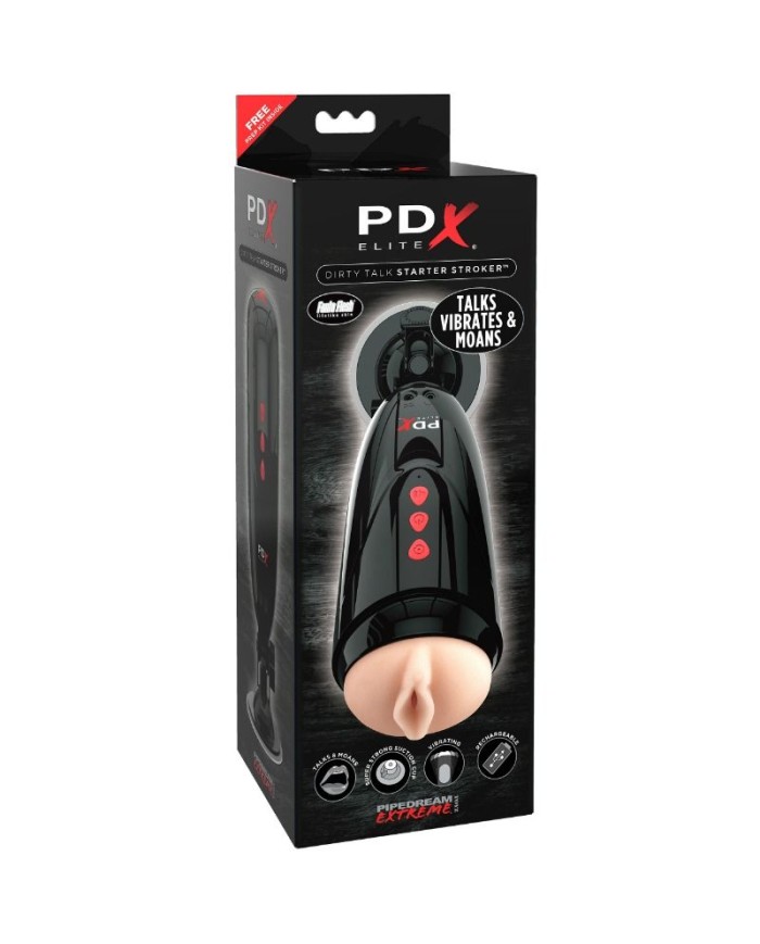 PDX ELITE DIRTY TALK STARTER STROKER MASTURBADOR VAGINA