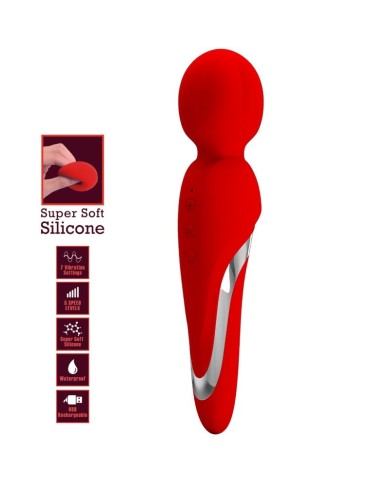 PRETTY LOVE WALTER VIBRADOR WAND ROJO PRETTY LOVE WALTER VIBRADOR WAND ROJO