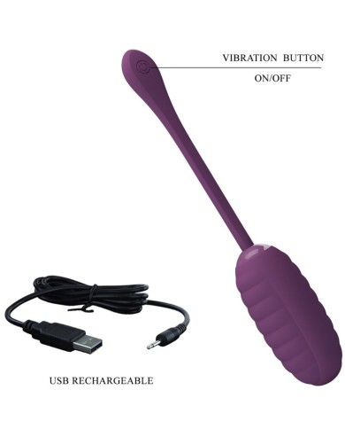 PRETTY LOVE CASPER HUEVO VIBRADOR RECARGABLE MORADO PRETTY LOVE CASPER HUEVO VIBRADOR RECARGABLE MORADO