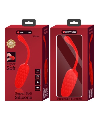 PRETTY LOVE HUEVO VIBRADOR CON TEXTURA MARINA RECARGABLE ROJO PRETTY LOVE HUEVO VIBRADOR CON TEXTURA MARINA RECARGABLE ROJO