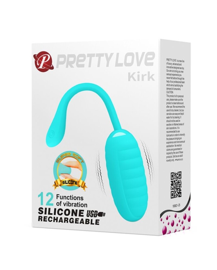 PRETTY LOVE KIRK HUEVO VIBRADOR RECARGABLE VERDE CLARO