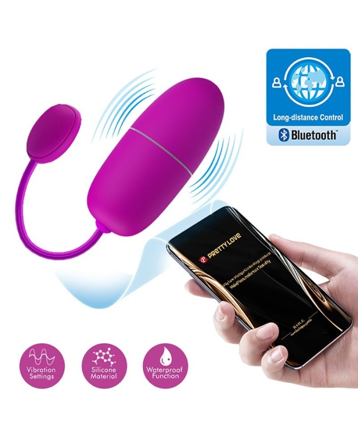 PRETTY LOVE NYMPH HUEVO VIBRADOR CONTROLADO POR APP VIOLETA