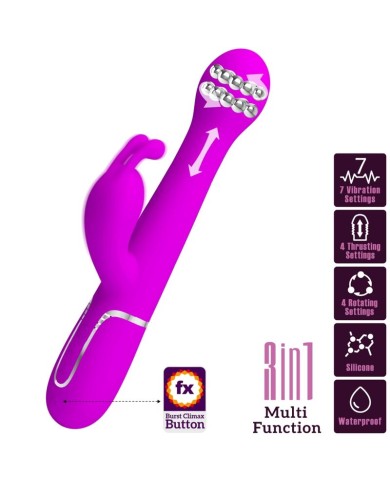 PRETTY LOVE DEJON VIBRADOR RABBIT 3 EN 1 MULTIFUNCION VIOLETA PRETTY LOVE DEJON VIBRADOR RABBIT 3 EN 1 MULTIFUNCION VIOLETA