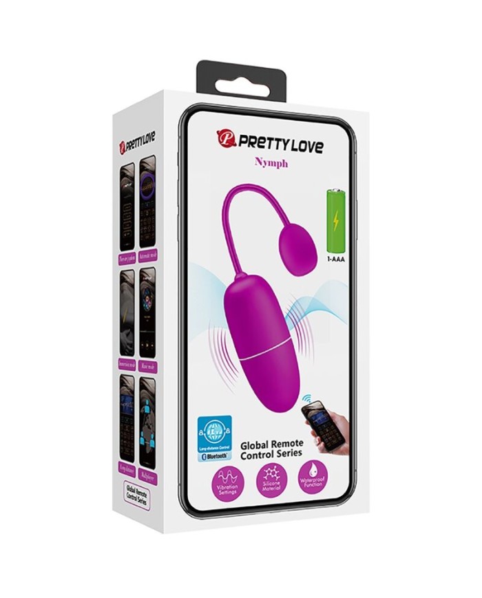 PRETTY LOVE NYMPH HUEVO VIBRADOR CONTROLADO POR APP VIOLETA