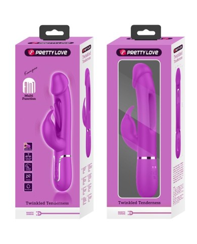 PRETTY LOVE KAMPAS VIBRADOR RABBIT 3 EN 1 MULTIFUNCION CON LENGUA FUCSIA PRETTY LOVE KAMPAS VIBRADOR RABBIT 3 EN 1 MULTIFUNCION CON LENGUA FUCSIA
