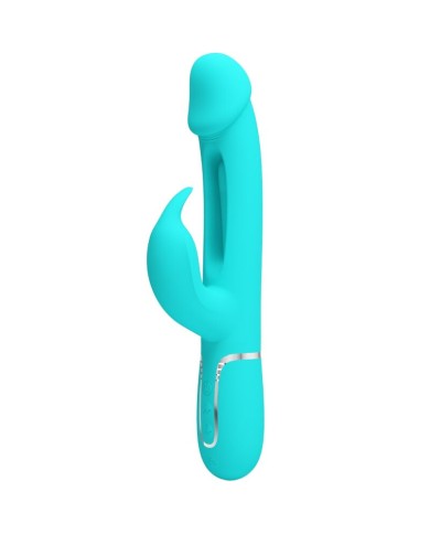 PRETTY LOVE KAMPAS VIBRADOR RABBIT 3 EN 1 MULTIFUNCION CON LENGUA VERDE AGUA PRETTY LOVE KAMPAS VIBRADOR RABBIT 3 EN 1 MULTIFUNCION CON LENGUA VERDE AGUA