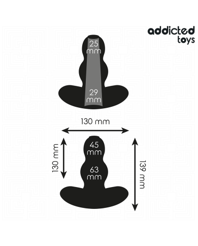 ADDICTED TOYS PLUG ANAL HUECO SILICONA TALLA XL 139 CM