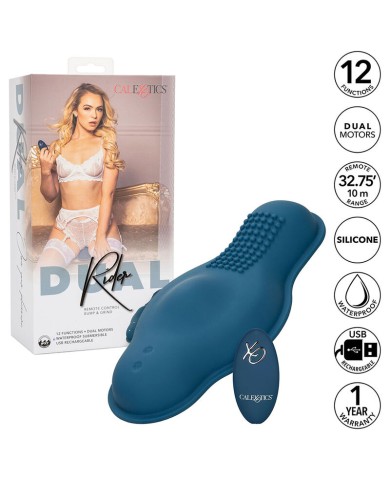 CALEXOTICS RIDER MASAJEADOR DOBLE MOTOR CONTROL REMOTO AZUL CALEXOTICS RIDER MASAJEADOR DOBLE MOTOR CONTROL REMOTO AZUL