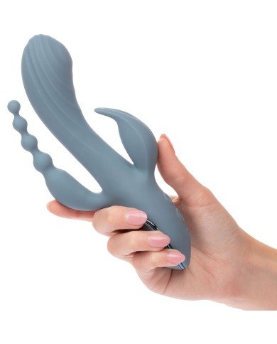 CALEXOTICS VIBRADOR TRIPLE EXTASIS GRIS CALEXOTICS VIBRADOR TRIPLE EXTASIS GRIS