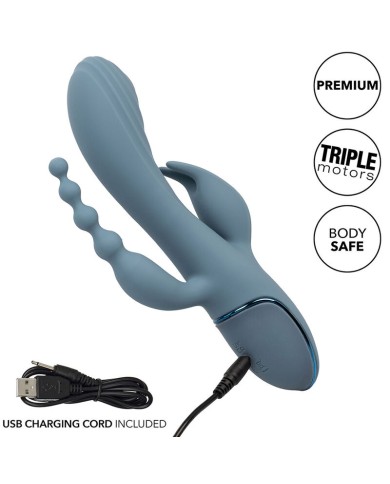 CALEXOTICS VIBRADOR TRIPLE EXTASIS GRIS CALEXOTICS VIBRADOR TRIPLE EXTASIS GRIS