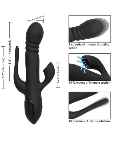 CALEXOTICS VIBRADOR TRIPLE EUPHORIA NEGRO CALEXOTICS VIBRADOR TRIPLE EUPHORIA NEGRO