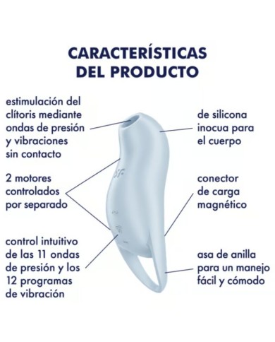 SATISFYER POCKET PRO 1 ESTIMULADOR CLITORIS AZUL CLARO SATISFYER POCKET PRO 1 ESTIMULADOR CLITORIS AZUL CLARO