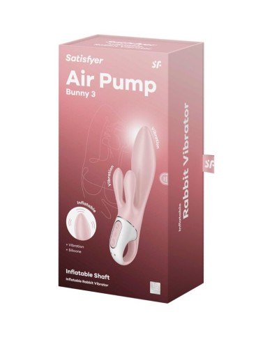 SATISFYER AIR PUMP BUNNY 3 INFLABLE VIBRADOR RABBIT ROSA SATISFYER AIR PUMP BUNNY 3 INFLABLE VIBRADOR RABBIT ROSA