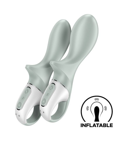 SATISFYER AIR PUMP BOOTY 3 VIBRADOR ANAL INFLABLE VERDE GRIS SATISFYER AIR PUMP BOOTY 3 VIBRADOR ANAL INFLABLE VERDE GRIS