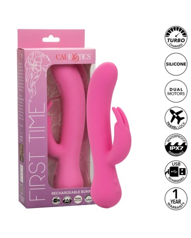 CALEXOTICS FIRST TIME VIBRADOR RABBIT RECARGABLE ROSA CALEXOTICS FIRST TIME VIBRADOR RABBIT RECARGABLE ROSA