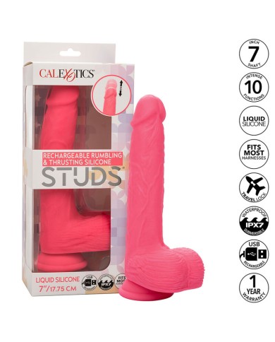CALEXOTICS STUDS VIBRADOR REALISTICO 10 VIBRACIONES Y ROSA CALEXOTICS STUDS VIBRADOR REALISTICO 10 VIBRACIONES Y ROSA
