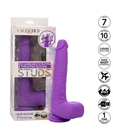 CALEXOTICS STUDS VIBRADOR RECARGABLE Y GIRATORIO 10 VIBRACIONES VIOLETA CALEXOTICS STUDS VIBRADOR RECARGABLE Y GIRATORIO 10 VIBRACIONES VIOLETA