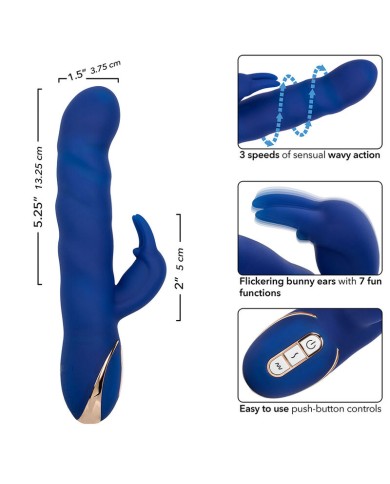 CALEXOTICS JACK VIBRADOR RABBIT MOVIMIENTO DE ONDAS AZUL CALEXOTICS JACK VIBRADOR RABBIT MOVIMIENTO DE ONDAS AZUL
