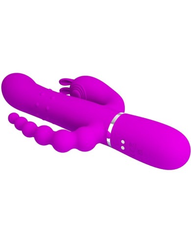 PRETTY LOVE CAMMY TRIPLE VIBRADOR MULTIFUNCION 4 EN 1 ROSA PRETTY LOVE CAMMY TRIPLE VIBRADOR MULTIFUNCION 4 EN 1 ROSA