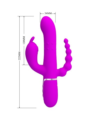 PRETTY LOVE CAMMY TRIPLE VIBRADOR MULTIFUNCION 4 EN 1 ROSA PRETTY LOVE CAMMY TRIPLE VIBRADOR MULTIFUNCION 4 EN 1 ROSA