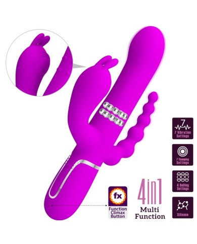 PRETTY LOVE CAMMY TRIPLE VIBRADOR MULTIFUNCION 4 EN 1 ROSA PRETTY LOVE CAMMY TRIPLE VIBRADOR MULTIFUNCION 4 EN 1 ROSA