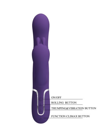 PRETTY LOVE CAMMY TRIPLE VIBRADOR MULTIFUNCION 4 EN 1 MORADO PRETTY LOVE CAMMY TRIPLE VIBRADOR MULTIFUNCION 4 EN 1 MORADO