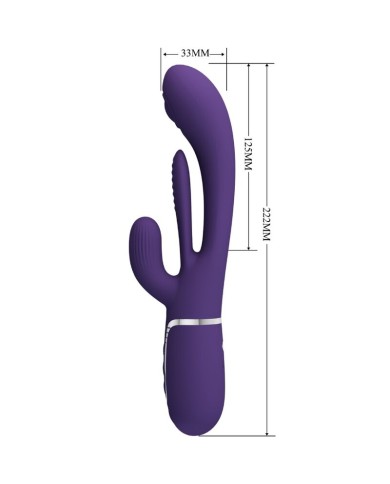 PRETTY LOVE SHANIA TRIPLE VIBRADOR RABBIT MULTIFUNCION MORADO PRETTY LOVE SHANIA TRIPLE VIBRADOR RABBIT MULTIFUNCION MORADO