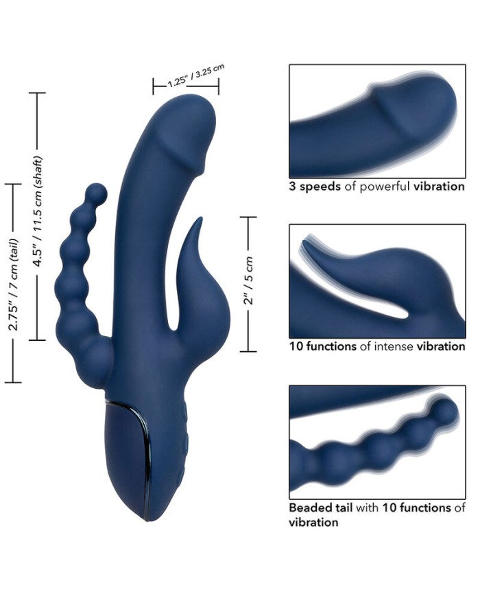 CALIFORNIA EXOTICS VIBRADOR TRIPLE ORGASM AZUL