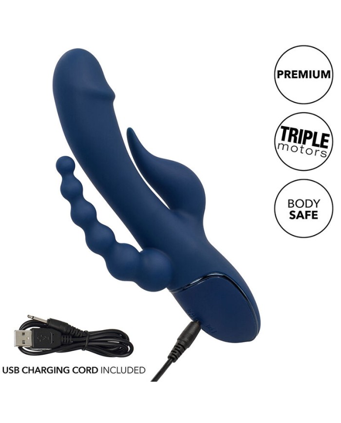 CALIFORNIA EXOTICS VIBRADOR TRIPLE ORGASM AZUL