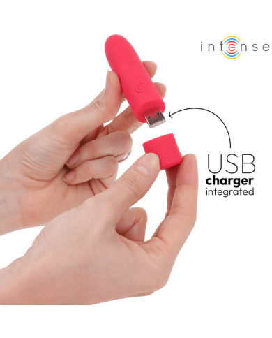 INTENSE SYMONE BALA VIBRADORA RECARGABLE POR USB 8 VIBRACIONES ROJO 10 X 22 CM INTENSE SYMONE BALA VIBRADORA RECARGABLE POR USB 8 VIBRACIONES ROJO 10 X 22 CM
