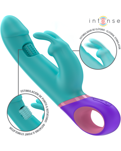 INTENSE MONICA VIBRADOR RABBIT CON ESTIMULADOR ROTATORIO DEL PUNTO G AZUL INTENSE MONICA VIBRADOR RABBIT CON ESTIMULADOR ROTATORIO DEL PUNTO G AZUL