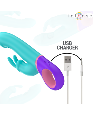 INTENSE MONICA VIBRADOR RABBIT CON ESTIMULADOR ROTATORIO DEL PUNTO G AZUL INTENSE MONICA VIBRADOR RABBIT CON ESTIMULADOR ROTATORIO DEL PUNTO G AZUL