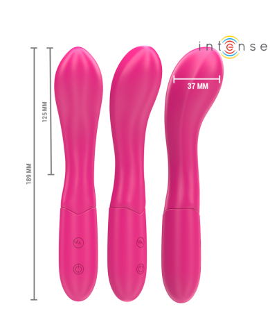 INTENSE LISETTE VIBRADOR 19 CM FLEXIBLE 10 VIBRACIONES ROSA INTENSE LISETTE VIBRADOR 19 CM FLEXIBLE 10 VIBRACIONES ROSA