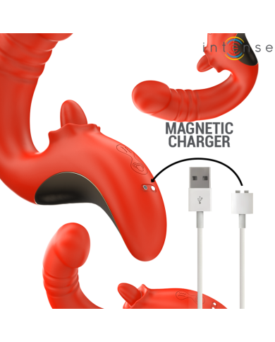 INTENSE PAULINA VIBRADOR ESTIMULADOR EN FORMA DE U ROJO