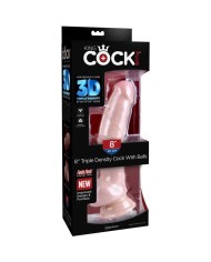 KING COCK DILDO TRIPLE DENSIDAD 184 CM