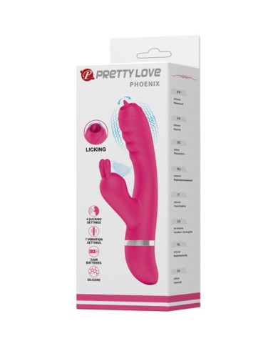 PRETTY LOVE PHOENIX VIBRADOR RABBIT MULTIFUNCION ROSA