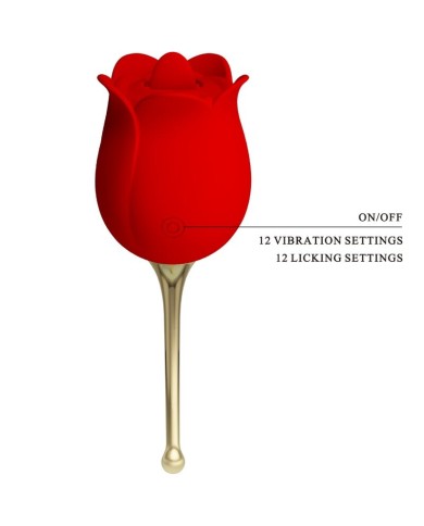 PRETTY LOVE ROSE LOVER ROSA ESTIMULADORA DE CLITORIS 12 VIBRACIONES ROJO PRETTY LOVE ROSE LOVER ROSA ESTIMULADORA DE CLITORIS 12 VIBRACIONES ROJO