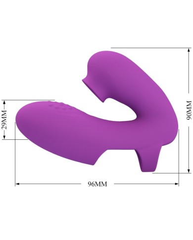 PRETTY LOVE ATHENA VIBRADOR DE DEDO CON ESTIMULADOR CLITORIS MORADO PRETTY LOVE ATHENA VIBRADOR DE DEDO CON ESTIMULADOR CLITORIS MORADO