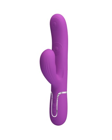 PRETTY LOVE PERLITA VIBRADOR RABBIT MULTIFUNCION 3 EN 1 MORADO
