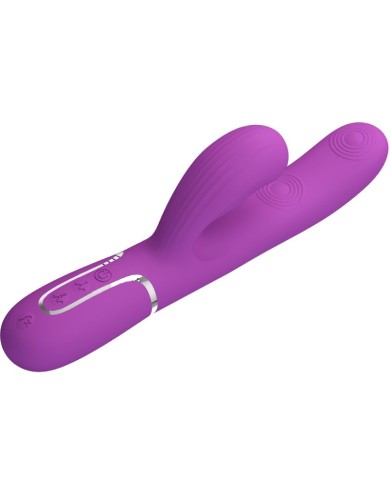 PRETTY LOVE PERLITA VIBRADOR RABBIT MULTIFUNCION 3 EN 1 MORADO