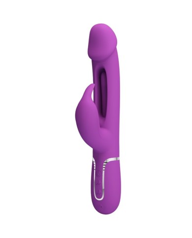 PRETTY LOVE KAMPAS VIBRADOR RABBIT MULTIFUNCION 3 EN 1 MORADO