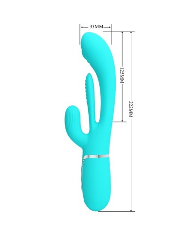 PRETTY LOVE SHANIA TRIPLE VIBRADOR RABBIT MULTIFUNCION 3 EN 1