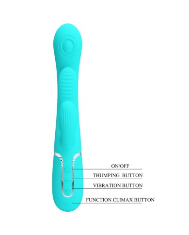 PRETTY LOVE SHANIA TRIPLE VIBRADOR RABBIT MULTIFUNCION 3 EN 1