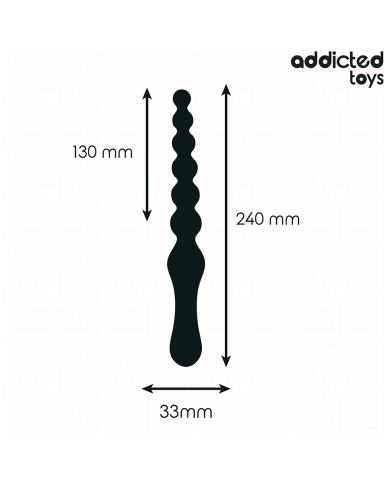 ADDICTED TOYS MASAJEADOR ANAL DOBLE SILICONA 24 CM ADDICTED TOYS MASAJEADOR ANAL DOBLE SILICONA 24 CM