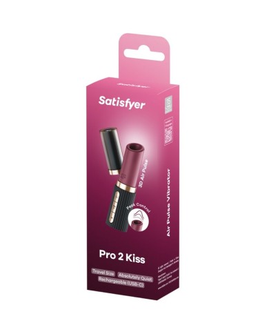 SATISFYER PRO 2 KISS ESTIMULADOR CLITORIS POR ONDAS GRANATE NEGRO SATISFYER PRO 2 KISS ESTIMULADOR CLITORIS POR ONDAS GRANATE NEGRO