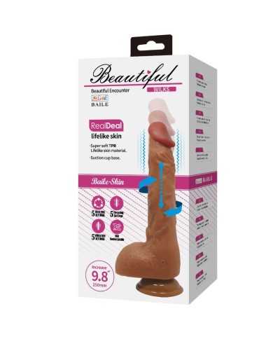 BAILE BEAUTIFUL WILKS VIBRADOR REALISTICO DE 5 CONFIGURACIONES 25 CM MULATO BAILE BEAUTIFUL WILKS VIBRADOR REALISTICO DE 5 CONFIGURACIONES 25 CM MULATO