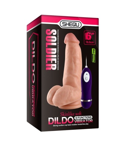 SHEQU SOLDIER DILDO VIBRADOR CON CONTROL REMOTO 16 CM SHEQU SOLDIER DILDO VIBRADOR CON CONTROL REMOTO 16 CM
