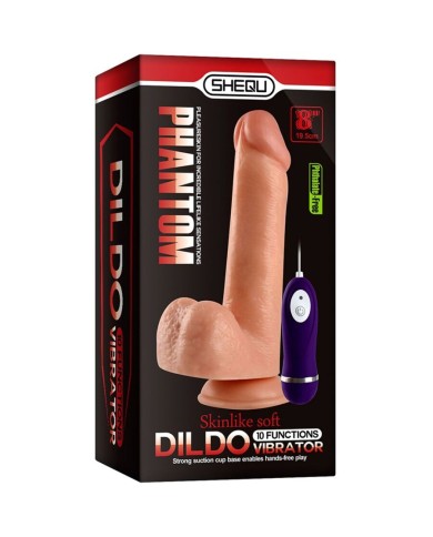 SHEQU PHANTOM DILDO VIBRADOR CON CONTROL REMOTO 20 CM SHEQU PHANTOM DILDO VIBRADOR CON CONTROL REMOTO 20 CM