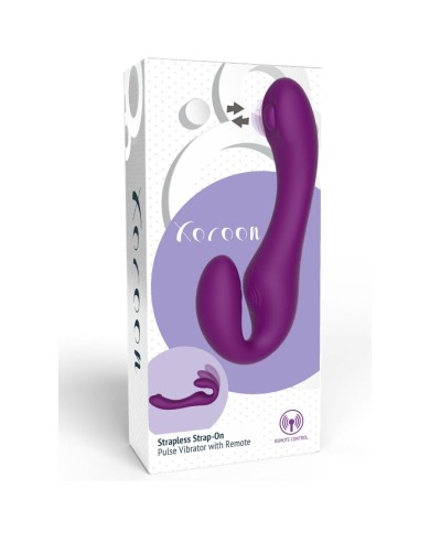 XOCOON STRAPLESS STRAP ON VIBRADOR 2 EN 1 CON CONTROL REMOTO MORADO XOCOON STRAPLESS STRAP ON VIBRADOR 2 EN 1 CON CONTROL REMOTO MORADO